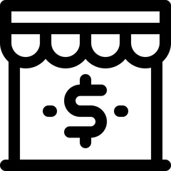 shop icon. vector line icon for your website, mobile, presentation, and logo design.