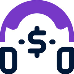 headphone icon. vector dual tone icon for your website, mobile, presentation, and logo design.