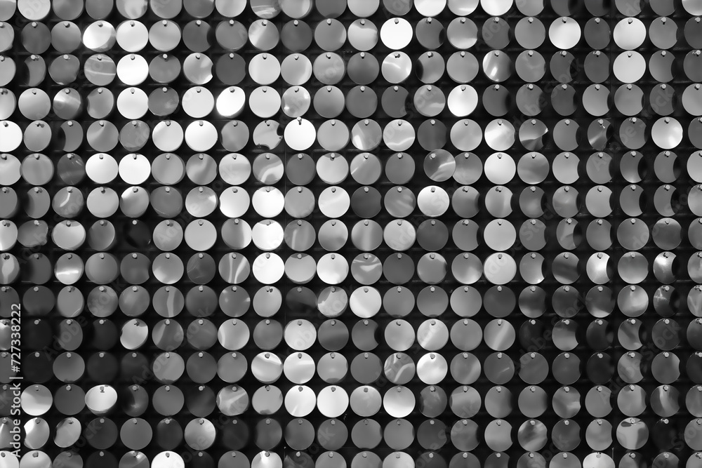Poster patterned background with round metallic shiny elements