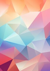 Abstract triangle wallpaper in light colorful pastel colors. Generative ai.