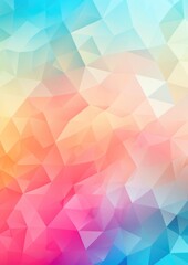 Fototapeta premium Abstract triangle wallpaper in light colorful pastel colors. Generative ai.