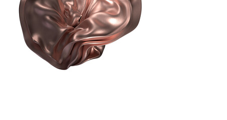 Ethereal Elegance: Abstract 3D Gold Cloth Illustration for Airy and Delicate Visuals