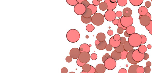 3d confetti png. red confetti falls from the sky.