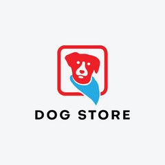 dog store logo design vector 