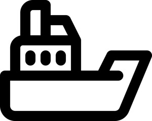 ship icon. vector line icon for your website, mobile, presentation, and logo design.