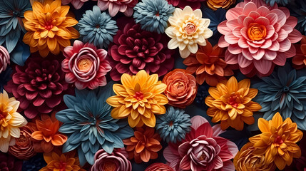 Seamless flower background, colorful flower background