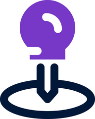 pin icon. vector dual tone icon for your website, mobile, presentation, and logo design.