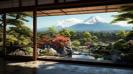 View from the beautiful residence to Japan Garden