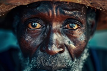 Portrait of Nigerian man close up detailed photography. Nigerian man. Horizontal format