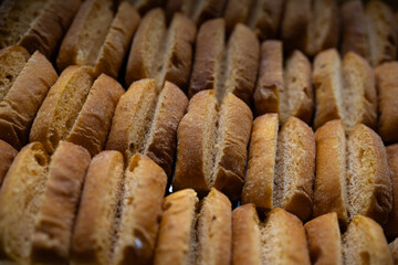 several bread rolls opened in half