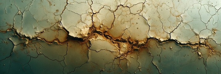 Naklejka premium Abstract chemogram, chemigram wallpaper, texture portraying a close up of a colored cracks and veins in the ground. desolate reminder of a harsh drought. 