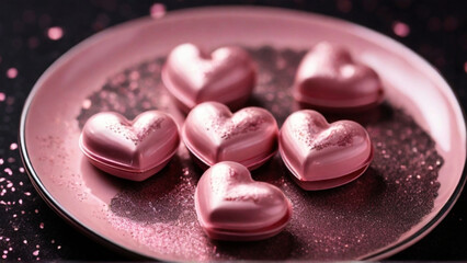 Heart Shaped Chocolates And Candies Photo Illustration