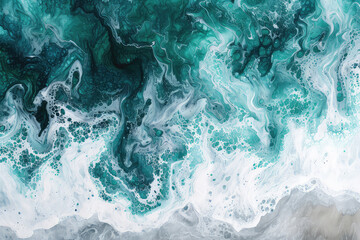 Obraz premium Luxury blue abstract background of marble liquid ink art painting on paper . Image of original artwork watercolor alcohol ink paint on high quality paper texture