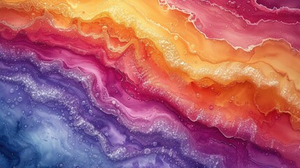 a vibrant abstract using watercolors and salt, showcasing the natural patterns and textures