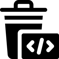 trash icon. vector glyph icon for your website, mobile, presentation, and logo design.