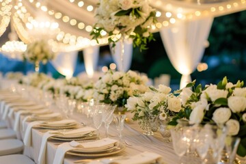 Event planner coordinating a luxury wedding reception