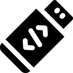pendrive icon. vector glyph icon for your website, mobile, presentation, and logo design.
