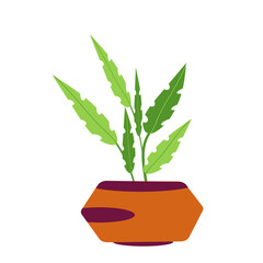 plant object in a pot flat color vector