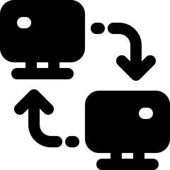 local network icon. vector glyph icon for your website, mobile, presentation, and logo design.