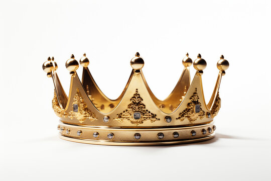 gold crown Isolated on isolated Background, AI Generative.