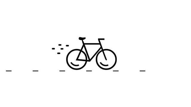 bicycle icon on a white