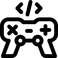 gamepad icon. vector line icon for your website, mobile, presentation, and logo design.