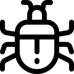 bug icon. vector line icon for your website, mobile, presentation, and logo design.
