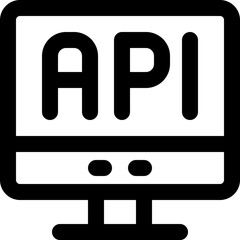 api icon. vector line icon for your website, mobile, presentation, and logo design.