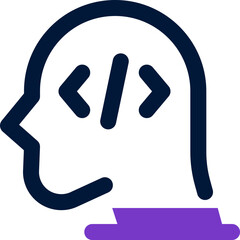 Obraz premium thinking icon. vector dual tone icon for your website, mobile, presentation, and logo design.