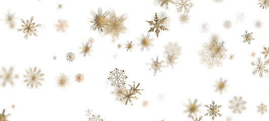 Winter Flurry: Mesmeric 3D Illustration Depicting Descending Festive Snowflakes