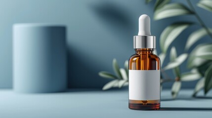 The dropper serum bottle is equipped with a glass pipette and a blank label, and filled with a liquid gel