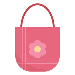 flat color shopping bag vector illustration