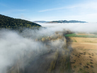 Foggy morning in the Aoiz Region, Navarra