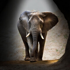 Fototapeta na wymiar Elefant im Licht