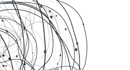 The structure of the network connection of points and lines. Data technology.