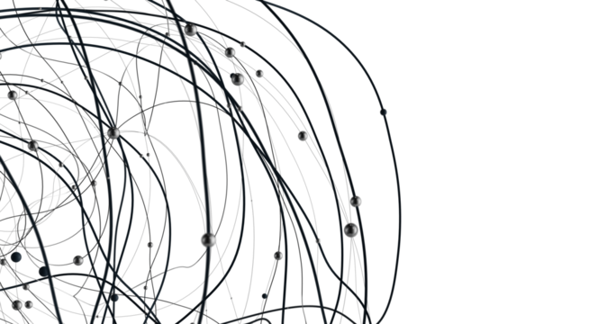 The structure of the network connection of points and lines. Data technology.