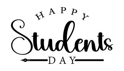 International Students day lettering vector illustration.