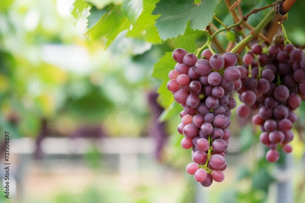 Poster grapes close up. background with selective focus and copy space