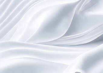 A clean and elegant white cloth or bed sheet background. Generative Ai