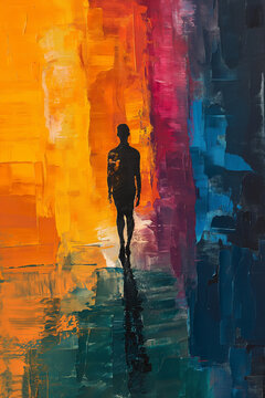 silhouette of a closeted queer individual