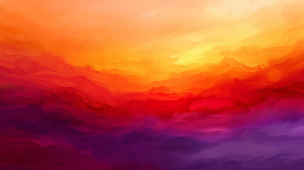 Abstract interpretation of a fiery sunset with vivid reds, oranges, and purples blending seamlessly wallpaper background