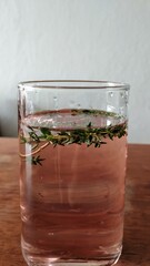 glass of water with mint