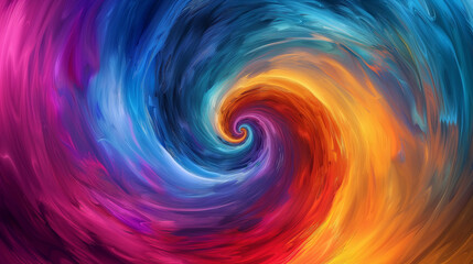Swirling vortex of vibrant colors blending in a hypnotic, abstract pattern