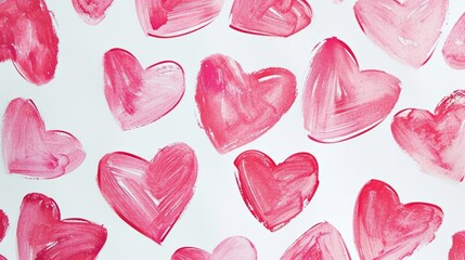 Valentine's day background with abstract pink hearts