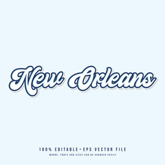 New Orleans text effect vector. Editable college t-shirt design printable text effect vector	