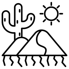 Desert Hot Weather Icon