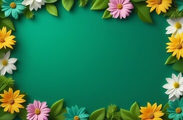 frame of flowers
