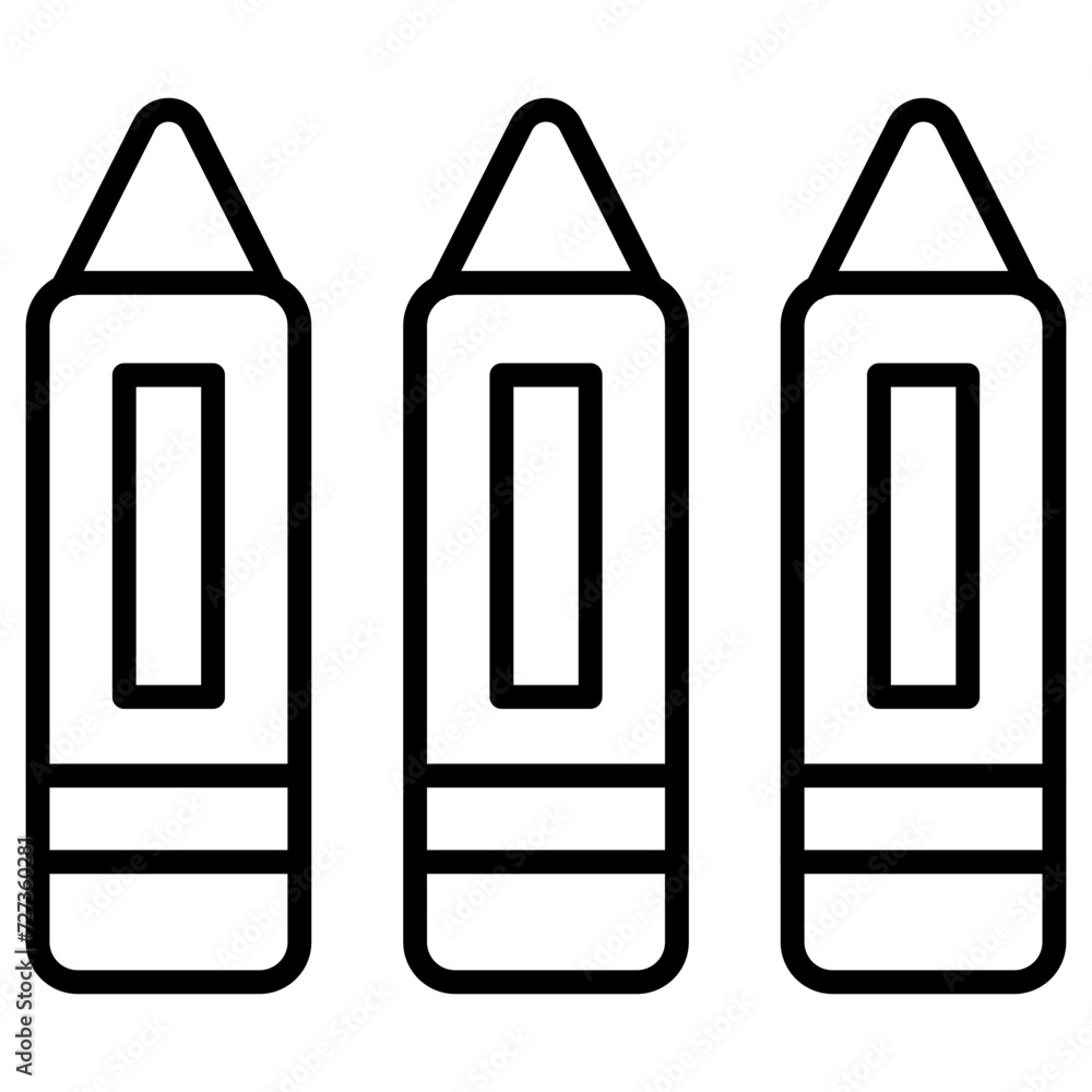 Poster crayons icon