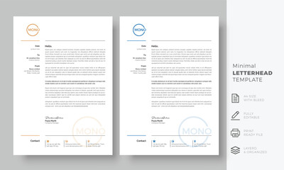 Creative modern and minimal corporate letterhead design, new letterhead template, company business letterhead design