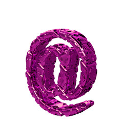 Fototapeta premium The purple unpolished symbol turned to the left
